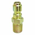 K-T Industries Quick Coupler Plug, 1/4 in Connection, MNPT x Quick Connect, Steel 6-7065